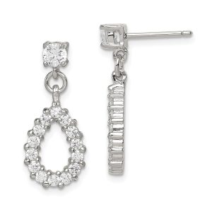 Sterling Silver Fancy CZ Earrings